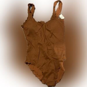 NWT Aerie Scalloped One Piece Size L